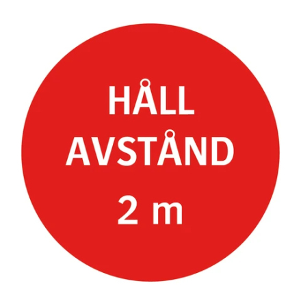 Golvdekal - Hll avstnd 2m (rd)